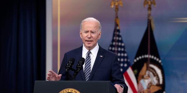 President Biden delivers remarks on gas prices on March 31, 2022.