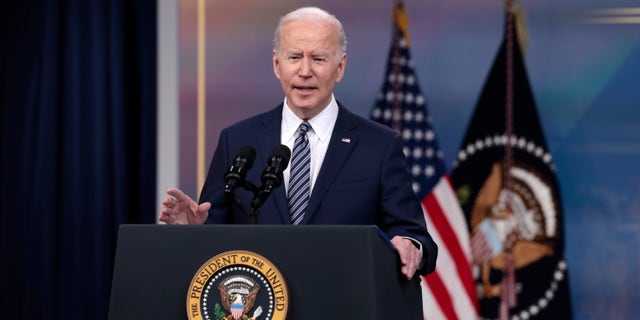 President Biden delivers remarks on gas prices on March 31, 2022.