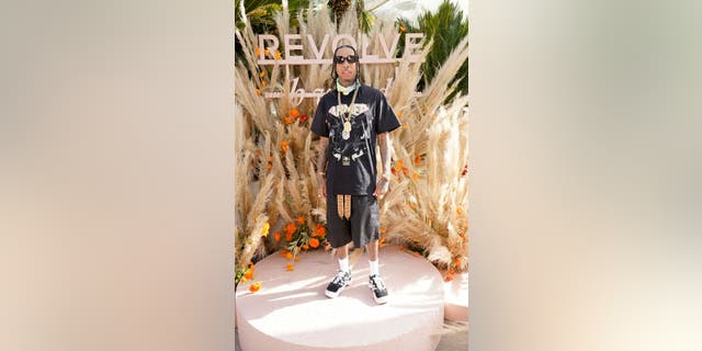 Kylie Jenner's ex-boyfriend, Tyga, stopped by the Revolve Festival before making a guest appearance during Doja Cat's Coachella performance on Sunday night.