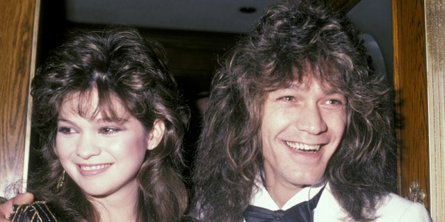 Valerie Bertinelli and Eddie Van Halen at Chasen's Restaurant in Beverly Hills. 