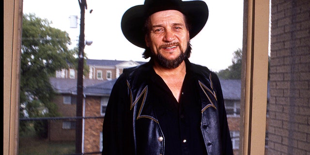 Waylon Jennings in his office on August 27, 1987, Nashville Tennessee.