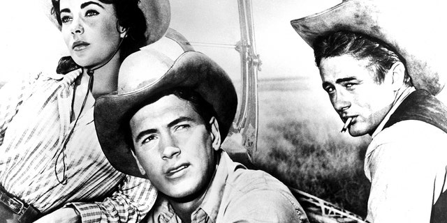 Elizabeth Taylor, Rock Hudson and James Dean appeared in the film "Giant," which was directed by George Stevens in 1956.