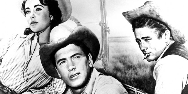 Elizabeth Taylor, Rock Hudson and James Dean appeared in the film "Giant," which was directed by George Stevens in 1956.