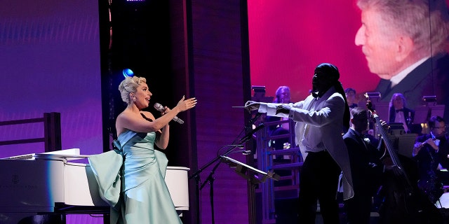 Lady Gaga honored her pal Tony Bennett during the Grammys on Sunday night.