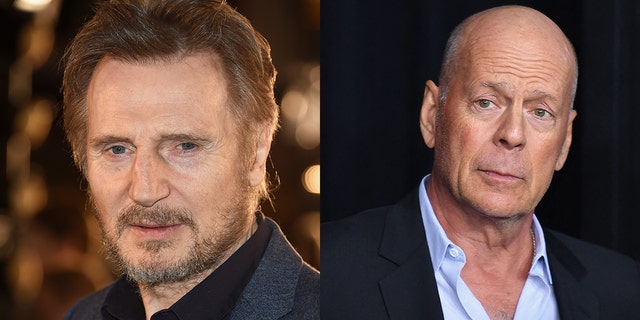 Liam Neeson has been thinking about fellow action star Bruce Willis.