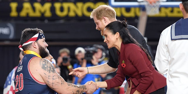Meghan, Duchess of Sussex attends the wheelchair basketball final during the Invictus Games at the Quay Centre on Oct. 27, 2018, in Sydney, Australia.
