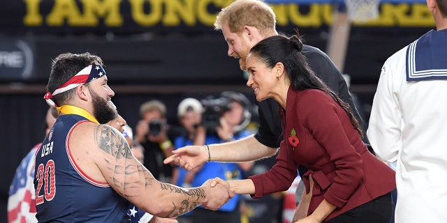 Meghan, Duchess of Sussex attends the wheelchair basketball final during the Invictus Games at the Quay Centre on Oct. 27, 2018, in Sydney, Australia.