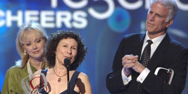 Shelley Long, Rhea Perlman and Ted Danson, winners of the Legend Award for "Cheers."