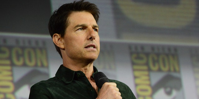 Tom Cruise makes a surprise appearance to discuss ‘Top Gun: Maverick’ during 2019 Comic-Con International at San Diego Convention Center on July 18, 2019, in San Diego, California.
