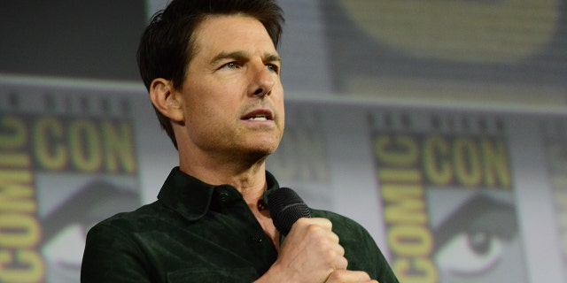 Tom Cruise makes a surprise appearance to discuss ‘Top Gun: Maverick’ during 2019 Comic-Con International at San Diego Convention Center on July 18, 2019, in San Diego, California.