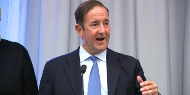 Attorney Michael Haggard speaks during an April 26 press conference.