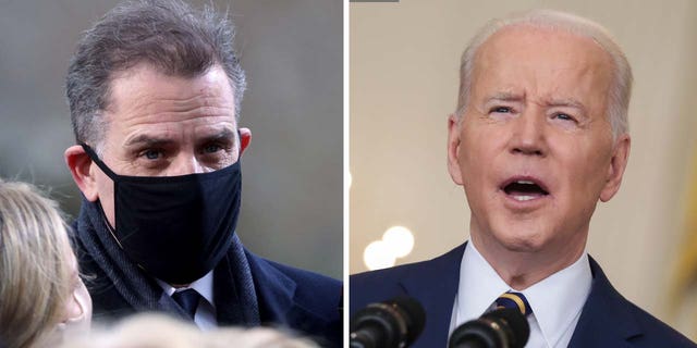 Hunter Biden, on the left, traveled with then-Vice President Biden, on the right, to China on Air Force Two for an official trip in December 2013. According to an email reviewed by Fox News Digital, Hunter was at President Xi's welcoming dinner for Biden.