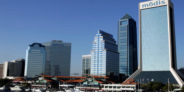 A general view of the St. John's River and the skyline of downtown Jacksonville. (Photo by Scott Halleran/Getty Images)