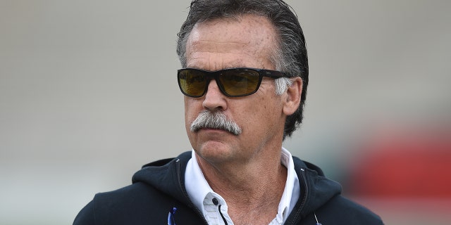 Jeff Fisher during the NFLPA Collegiate Bowl Jan. 29, 2022, at the Rose Bowl in Pasadena, Calif.