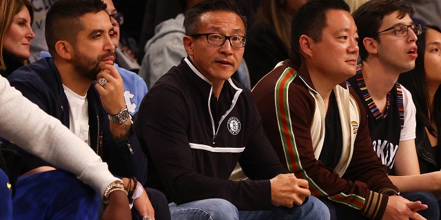 Nets owner Joe Tsai attends the Nets' game against the Indiana Pacers at Barclays Center on Oct. 29, 2021 in New York City.