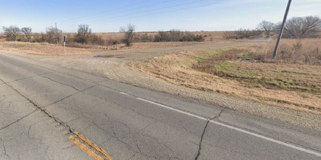 The intersection near where three Kansas deputies were shot Friday during a gunfire exchange while responding to reports of a suspicious vehicle, the Cowley County Sheriff's Office said.