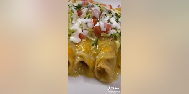 The ‘lazy enchiladas’ should look exactly like the real deal when you're done.