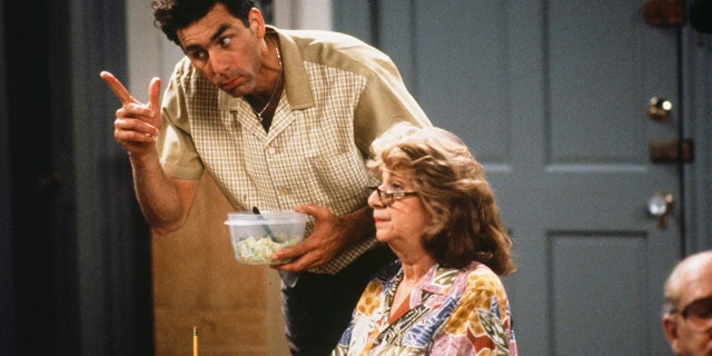 "The Stakeout" Episode 2: Michael Richards as Cosmo Kramer and Liz Sheridan as Helen Seinfeld. Sheridan, the witty and attentive actress who played the mother of Jerry Seinfeld’s character on "Seinfeld," has died just five days after her 93rd birthday.