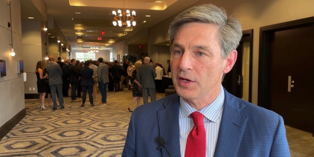 Ohio Republican Senate candidate Matt Dolan speaks with Fox News Digital on Friday, April 29, 2022. Dolan, a state senator, is the only major candidate in the race who did not aggressively court former President Donald Trump's endorsement. (Tyler Olson/Fox News)