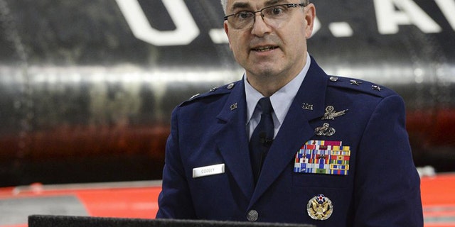 US Air Force Major General William T. Cooley, inside the National Museum of the United States Air Force, Wright-Patterson Air Force Base, Ohio, April 18, 2019. (Wesley Farnsworth / US Air Force via AP)