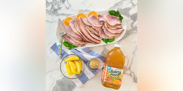 Mango-Mustard Glazed Ham, developed by Siri Daly for Juicy Juice