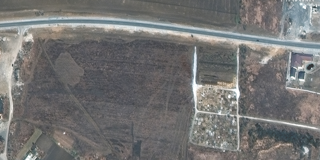 An overview of the cemetery on March 23, 2022.