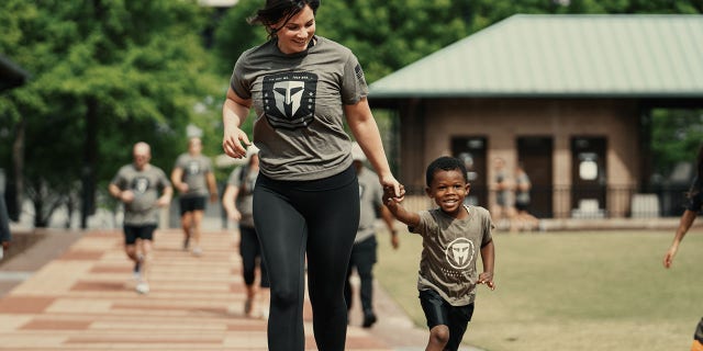 People participating in Travis Manion Foundation's annual Manion WOD to honor the nation's fallen heroes.