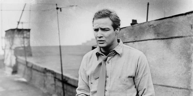 Marlon Brando plays dockworker Terry Malloy in the film "On The Waterfront," directed by Elia Kazan, 1954.