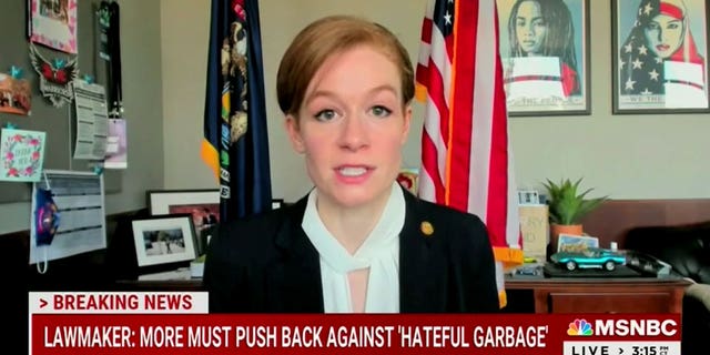 Democratic Michigan state Sen. Mallory McMorrow appears on MSNBC's "Morning Joe" on April 21, 2022. (Screenshot/MSNBC)