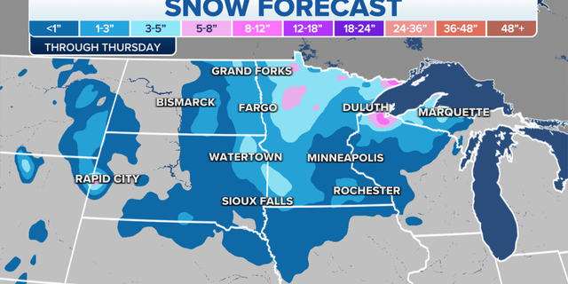 Midwest, Great Lakes snow forecast