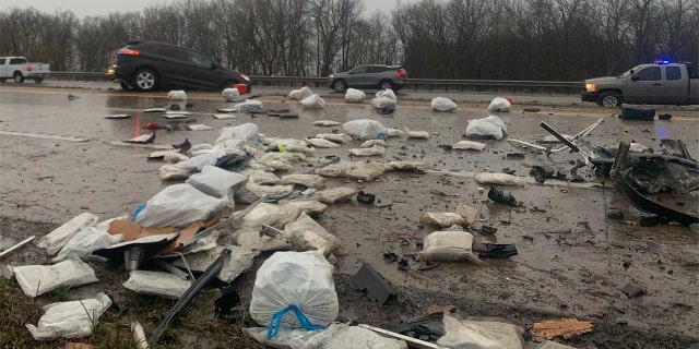 The Missouri State Highway Patrol said troopers found 500 pounds of weed on a highway after a crash on April 20, 2022.
