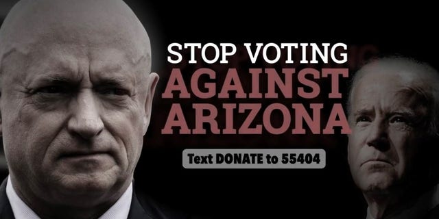 The National Republican Senatorial Committee takes aim at Democratic Sen. Mark Kelly of Arizona over border security in a new ad that starts running on Monday, April 25, 2022