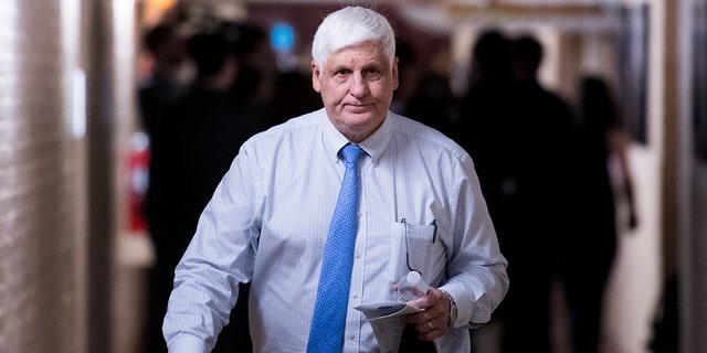 Rep. Bob Gibbs leaves the House Republican Conference meeting in the Capitol on March 20, 2018. (Bill Clark/CQ Roll Call)