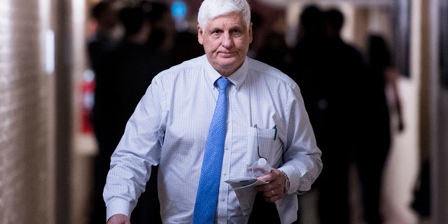 Rep. Bob Gibbs leaves the House Republican Conference meeting in the Capitol on March 20, 2018. (Bill Clark/CQ Roll Call)