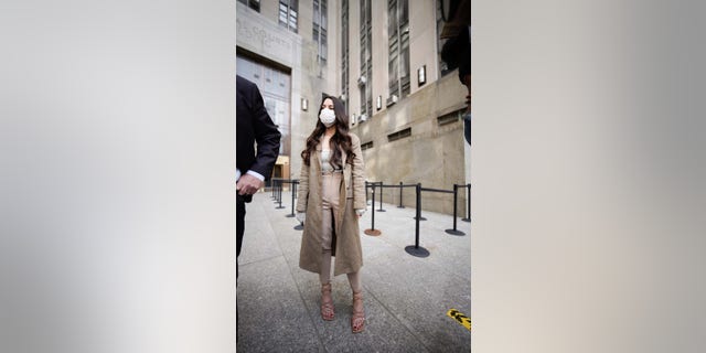 Miya Ponsetto exits the courthouse after her hearing