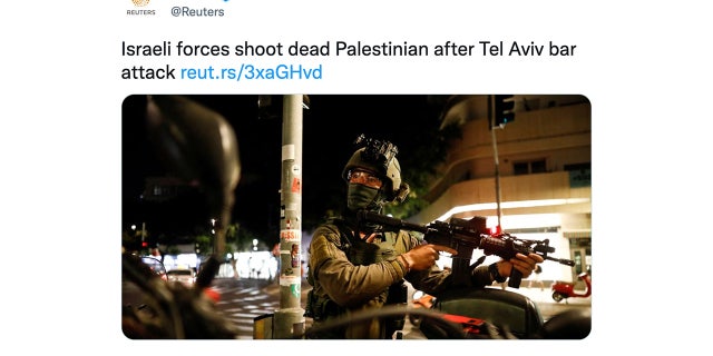 Reuters dragged for 'evil', 'woeful' headline on terrorist attack that killed Israeli twos Reuters dragged for 'evil', 'woeful' headline on terrorist attack that killed Israeli twos