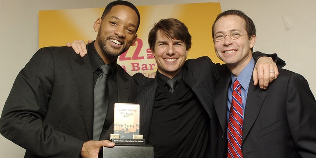 Will Smith with Tom Cruise and Richard Lovett of CAA.