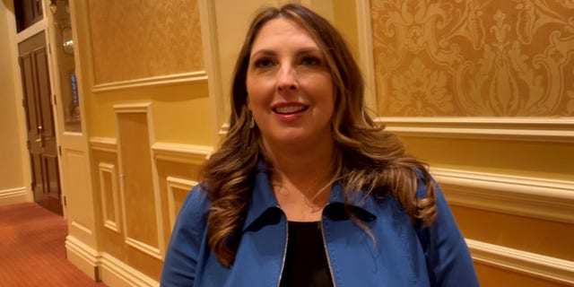 Republican National Committee chair Ronna McDaniel speaks with Fox News at the Republican Jewish Coalition's annual leadership meeting, in Las Vegas, Nevada on Nov. 5, 2021