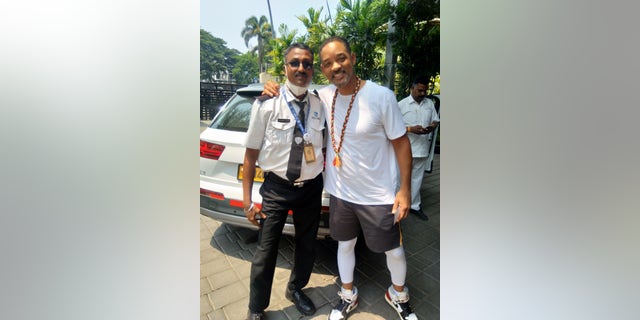 Will Smith, who has been banned from Oscar ceremonies for the next 10 years, posed for pictures with fans and waved to onlookers as he was seen at a private airfield in Mumbai, India.