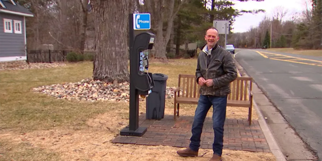 Brian Davis told Fox 9 that he installed a payphone on his front yard because it was something he always wanted to do.