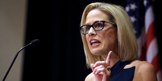 Sen. Kyrsten Sinema, D-Ariz., is the key outstanding vote for Senate Democrats on their reconciliation package.