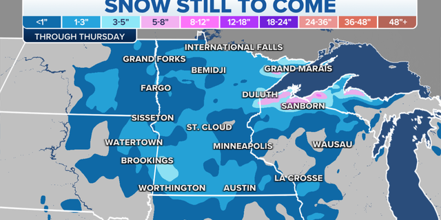 Midwestern snow to come