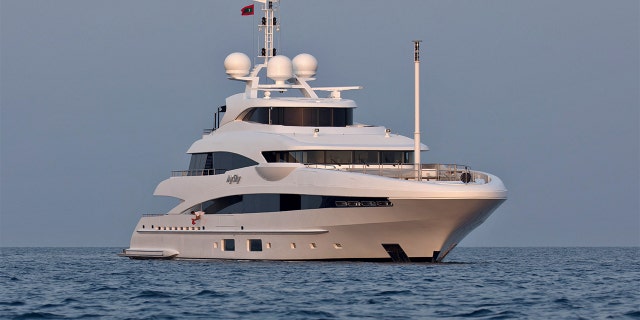MySky superyacht owned by Russia's Igor Kesaev is seen in the waters of the Indian Ocean near Male, Maldives, March 4, 2022.