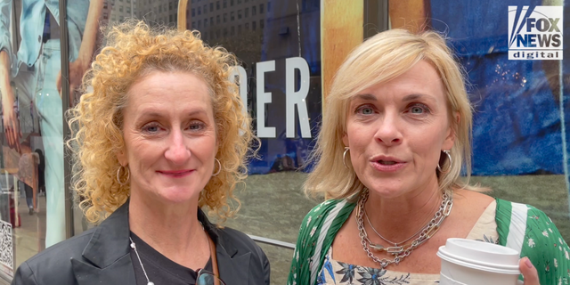 Trish and Dina, visiting the big apple from Louisiana, tell Fox News they are "100%" for the public transportation mask mandate being lifted (Megan Myers/Fox Digital)