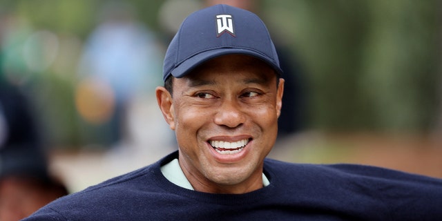 Tiger Woods is seen after practice.