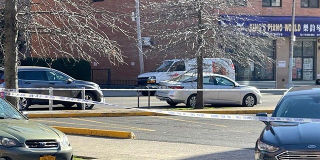 A U-Haul found in connection with a shooting in Brooklyn April 12, 2022. 