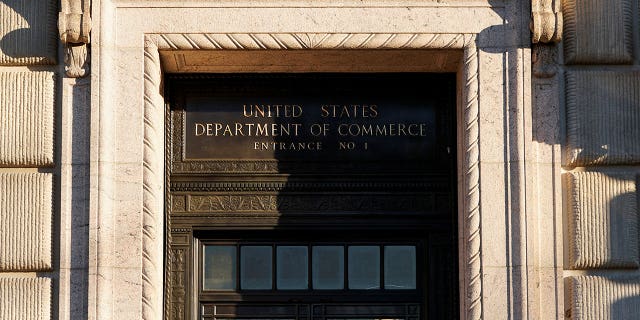 The Department of Commerce building is seen before an expected report of new home sales numbers in Washington, U.S., January 26, 2022. REUTERS/Joshua Roberts