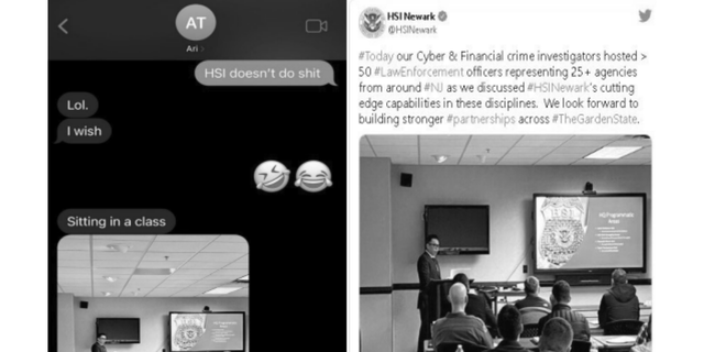 Taherzadeh soll dem Geheimdienstagenten auch ein Foto per SMS geschickt haben, von dem er sagte, dass es vom Training stammen sollte, aber tatsächlich aus einem Social-Media-Beitrag stammte.