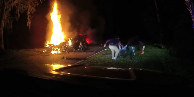 Deputies with the Charlotte County Sheriff's Office arrived to a car crash on the morning of April 2 in the Riverwood community of the county and found a man inside one of the vehicles, which was on fire at the time.