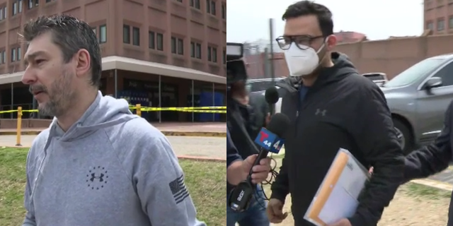 Two Washington, D.C. men accused of impersonating law enforcement officials were spotted leaving jail on Wednesday afternoon, just one day after a federal judge denied prosecutors' motion to detain the two individuals before their trial.